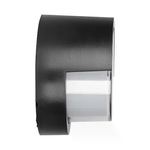 V-TAC Lampada LED da Muro Rotonda 7W con Diffusore Semicoperto Colore Nero 3000K IP65