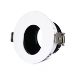 V-TAC Portafaretto LED da Incasso GU10 Rotondo Orientabile con Foro Ovale Colore Bianco con Interno Nero