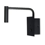 V-TAC Applique da Hotel per Lettura LED 3W con Interruttore Porta USB Colore Nero 3000K