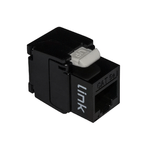 Presa Rete Keystone Jack Rj45 Categoria 6 Utp Tooless Colore Nero 180° Contatti Dorati 50 Micron