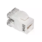 Presa Rete Keystone Jack Rj45 Categoria 6 Utp Colore Bianco 180° Contatti Dorati 50 Micron