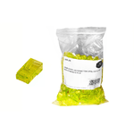 Confezione 100 Connettori 8 Poli Cat 5E Utp Non Schermato Rj45 Giallo Per Cavo Flessibile