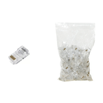 Confezione 100 Connettori 8 Poli Cat 5E Utp Non Schermato Rj45 Per Cavo Flessibile