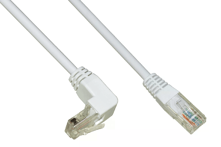 LINK cavo rete utp cat. 5e non schermato mt. 3 colore bianco 1 connettore 90°