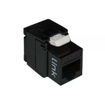 Presa Rete Keystone Jack Rj45 Categoria 6A Utp Tooless Colore Nero 180° Contatti Dorati 50 Micron