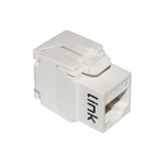 Presa Rete Keystone Jack Rj45 Categoria 6A Utp Tooless Colore Bianco 180° Contatti Dorati 50 Micron