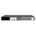 Switch Di Rete 24 Porte Gigabit Poe 300 Watt + 2 Porte Sfp E Una Porta Console Rj45 Layer 2