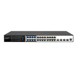 Switch Di Rete 24 Porte Poe 400 Watt + 4 Porte Sfp Gigabit E Una Porta Console Layer 3