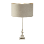 Lampada Da Scrivania Contemporanea Whitby Metallo Cromo Velluto Talpa 1 Luce E27