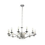 Lampadario Classico Ascot Acciaio Cromo 12 Luci E14