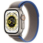 Apple Watch Ultra GPS + Cellular, 49mm Cassa in Titanio con Cinturino Trail Loop Blu/Grigio - M/L