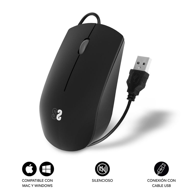 Mouse-aziendale-cablato-Subblim---Design-ultrasottile-ed-ergonomico---Tecnologia-Silent-Click---Colore-nero-opaco