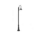 Palo Da Esterno H230Cm Lampara Alluminio E Termoplastica Nero 1 Luce E27