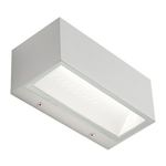 Applique Da Esterno Maxi Biemissione Box Alluminio Bianco 40W Led 4000K