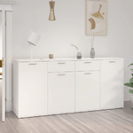 vidaXL Credenza Bianco Lucido 160x36x75 cm in Truciolato