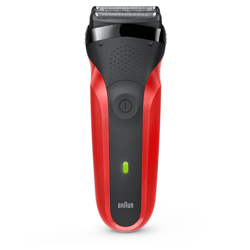 Braun-Series-3-300s-Foil-Shaver-Trimmer-Rasoio-elettrico-da-barba-Rosso