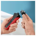 Braun-Series-3-300s-Foil-Shaver-Trimmer-Rasoio-elettrico-da-barba-Rosso