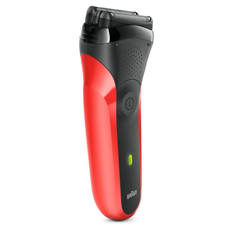 Braun-Series-3-300s-Foil-Shaver-Trimmer-Rasoio-elettrico-da-barba-Rosso