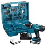 Makita HP457DWE10 trapano 1,7 kg Nero, Blu