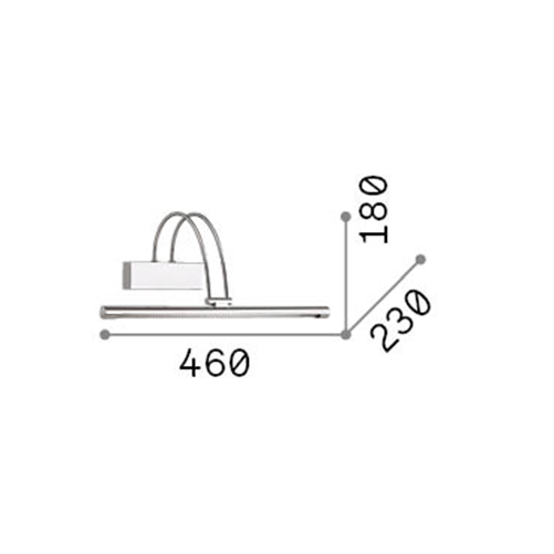 Applique-Contemporanea-Bow-Metallo-Cromo-Led-45W-Luce-Calda