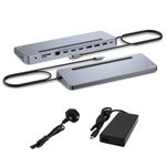 I-tec USB-C Metal Ergonomic 3x 4K Display Docking Station with Power Delivery 100 W + Universal Charger 100 W