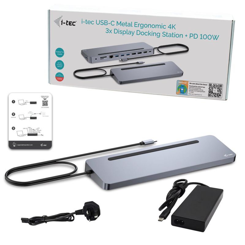 i-tec-USB-C-Metal-Ergonomic-3x-4K-Display-Docking-Station-with-Power-Delivery-100-W---Universal-Charger-100-W