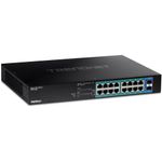 Trendnet TPE-TG182 switch di rete Gigabit Ethernet (10/100/1000) Supporto Power over Ethernet (PoE) 1U Nero