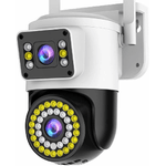 Telecamera di Sicurezza IP Yoosee, 4MP, Doppia Lente, WiFi, Esterno, Tracciamento Automatico, Visione Notturna a Colori, Impermeabile