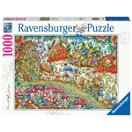 Ravensburger Puzzle da 1000 Pezzi Case di Fiori e Funghi