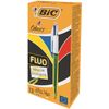 BIC-4Colours-Fluo-Penna-retrattile-a-clip-Nero-Blu-Rosso-Giallo