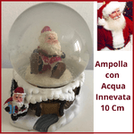 Ampolla vetro di babbo natale vintage addobbi natalizi decorazioni casa regali innevata con acqua