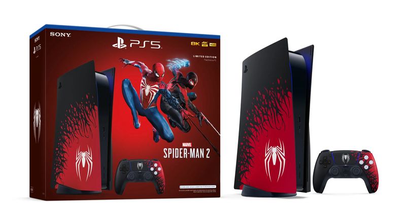 Sony-PlayStation-5---Marvel’s-Spider-Man-2-Limited-Edition-Bundle-825-GB-Wi-Fi-Nero-Rosso