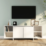 vidaXL Mobile Porta TV Bianco 130x35x50 cm in Truciolato