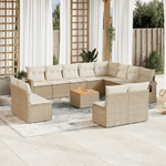 vidaXL Set Divano da Giardino 13 pz con Cuscini Beige in Polyrattan