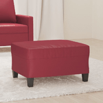 vidaXL Poggiapiedi Rosso Vino 70x55x41 cm in Similpelle