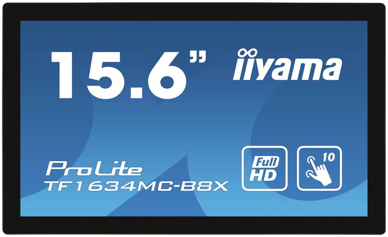 iiyama-ProLite-TF1634MC-B8X-Monitor-PC-396-cm--15.6---1920-x-1080-Pixel-Full-HD-LED-Touch-screen-Multi-utente-Nero