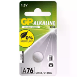 Gp Batteries GP Battery Batteria Super Alcalina a Bottone 15V A76 / LR44 / LR1154 / AG13 (Blister 1 Pezzo)