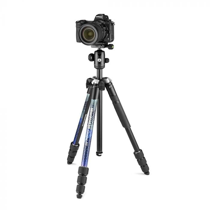 Manfrotto-Element-MII-Aluminium-treppiede-Fotocamere-digitali-film-3-gamba-gambe-Nero-Blu