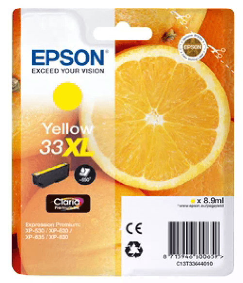 ORIGINALE-Epson-Cartuccia-d--39inchiostro-giallo-C13T33644012-33-XL-650-pagine-XL