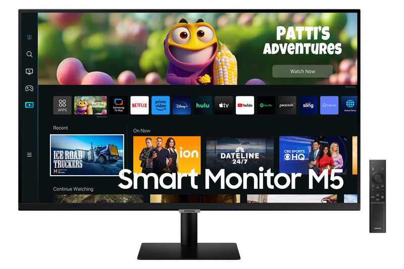 Samsung-Smart-Monitor-M5-LS27CM500EUXEN-27---Full-HD-Flat-Piattaforma-Smart-TV--Amazon-Video-Netflix--Airplay