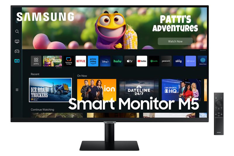 Samsung-Smart-Monitor-M5-LS27CM500EUXEN-27---Full-HD-Flat-Piattaforma-Smart-TV--Amazon-Video-Netflix--Airplay