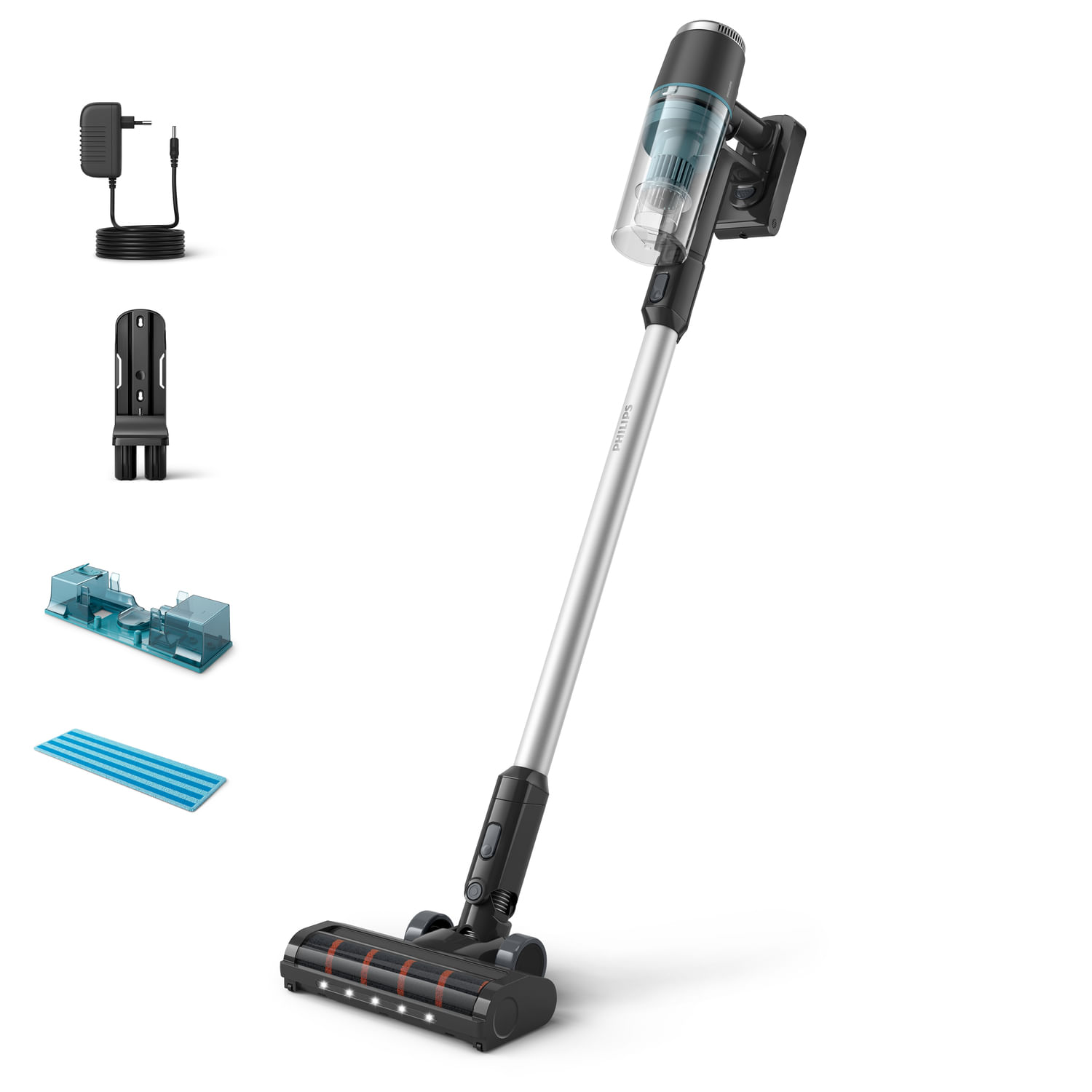 Philips Aspirapolvere Scopa Elettrica Batte Philips Xc3031/01 Con Lavapavimento