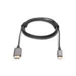 DIGITUS adattatore usb-c - hdmi 1,8 m 4k-30hz, nero, alloggiamento in metallo