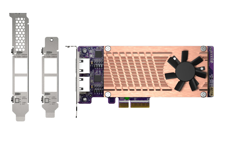 QNAP QM2-2P2G2T scheda di rete e adattatore Interno Ethernet 2500 Mbit-s