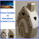 Casetta ceramica tealight natalizia addobbi di natale decorazioni portacandele tea light per  regali casa portacandela