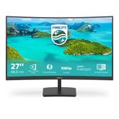Philips Monitor Curvo Gaming 271E1SCA , Adaptive Sync 75 Hz, VA LED 27'', 1920 x 1080 FHD, 4 ms, HDMI, VGA