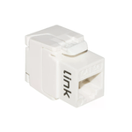 Presa Rete Keystone Jack Rj45 Categoria 5E Utp Tooless Colore Bianco 180° Contatti Dorati 50 Micron