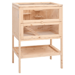 vidaXL Gabbia per Criceti 55x40x80 cm in Legno Massello di Abete