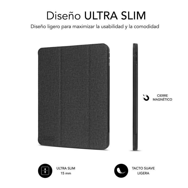 Custodia-Subblim-esclusiva-per-iPad-10a-generazione-109-pollici---Custodia-antiurto---Bordi-rinforzati---Cover-posteriore-rigida---Design-ultraleggero---Funzione-stand---Spazio-per-Apple-Pencil---Chiusura-magnetica---Colore-nero