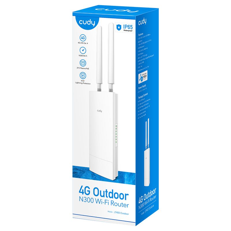 Cudy-LT400-router-wireless-Fast-Ethernet-Banda-singola--2.4-GHz--4G-Bianco